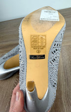bottom of Rhinestone look angle boots | Glitter event boots