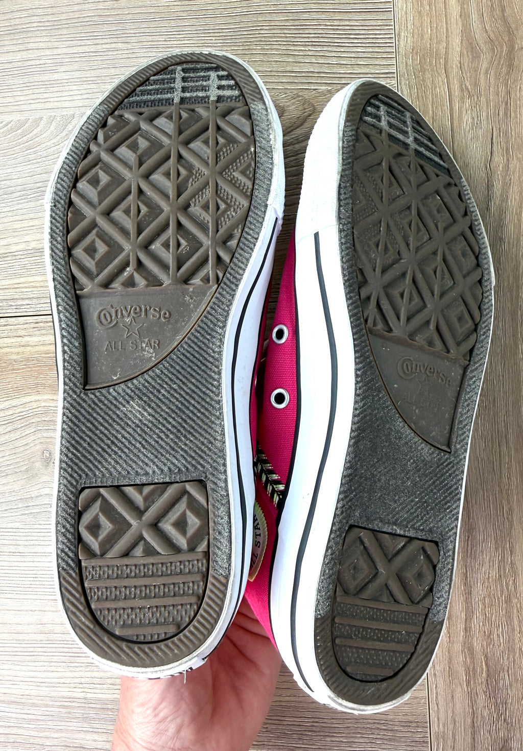 bottoms of Converse Chuck Taylor High Tops | Size 8 at Blue Sparrow Shop