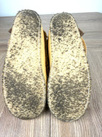bottoms of Laurentian Chief Leather Moccasins Made in Canada Leather Moccasins 