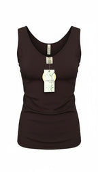 brown coloured Bamboo Tank top by C'est Moi at Blue Sparrow Shop 