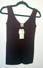 brown coloured Bamboo Tank top by C'est Moi at Blue Sparrow Shop  on hanger