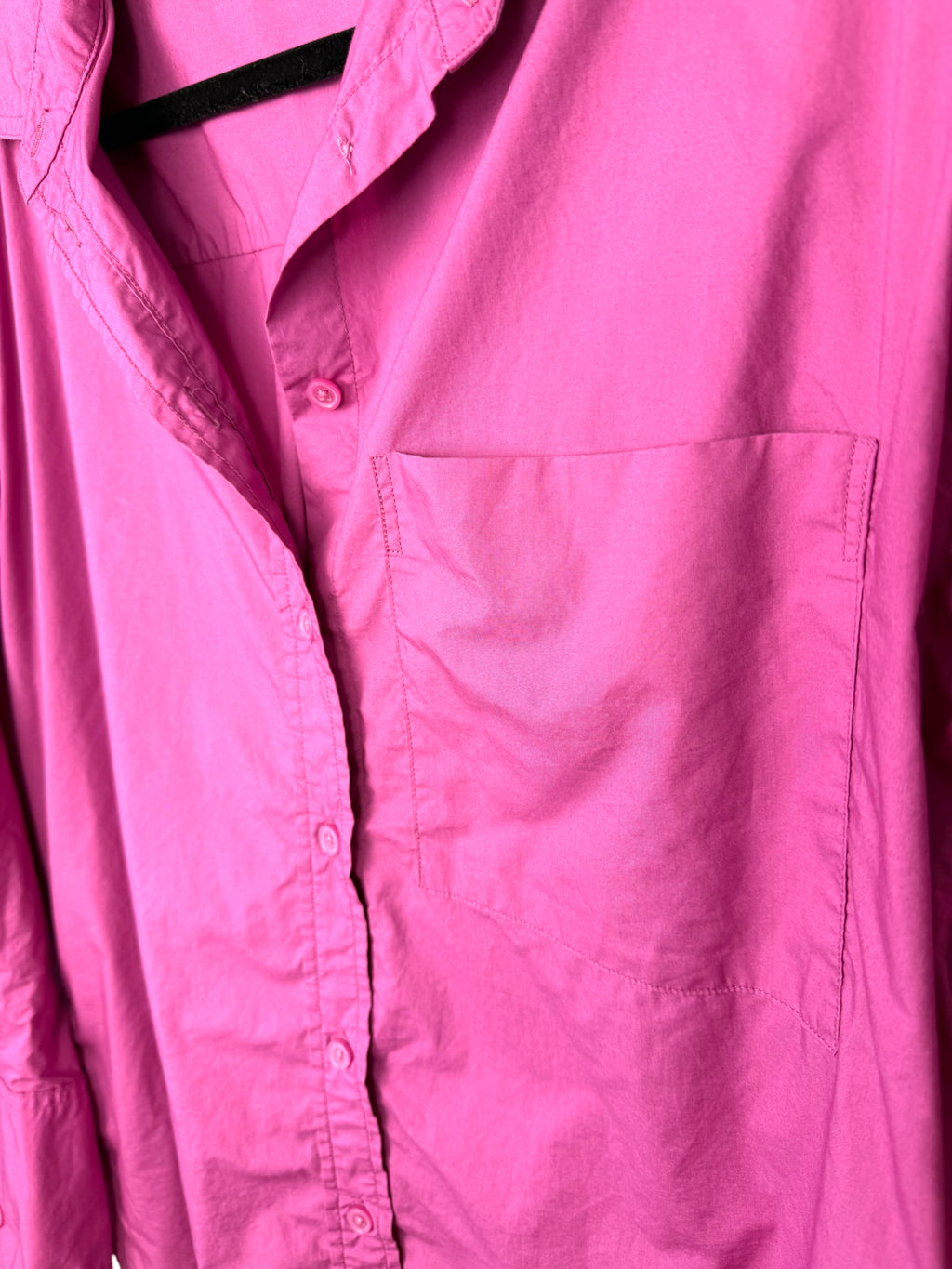 button front on 100% Cotton Banana Republic Pink Button Front Shirt | Oversized at Blue Sparrow Shop