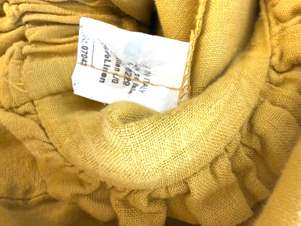 care tag on  Made in Italy Alessia Santi Linen Wide Leg Pants Culotte Style