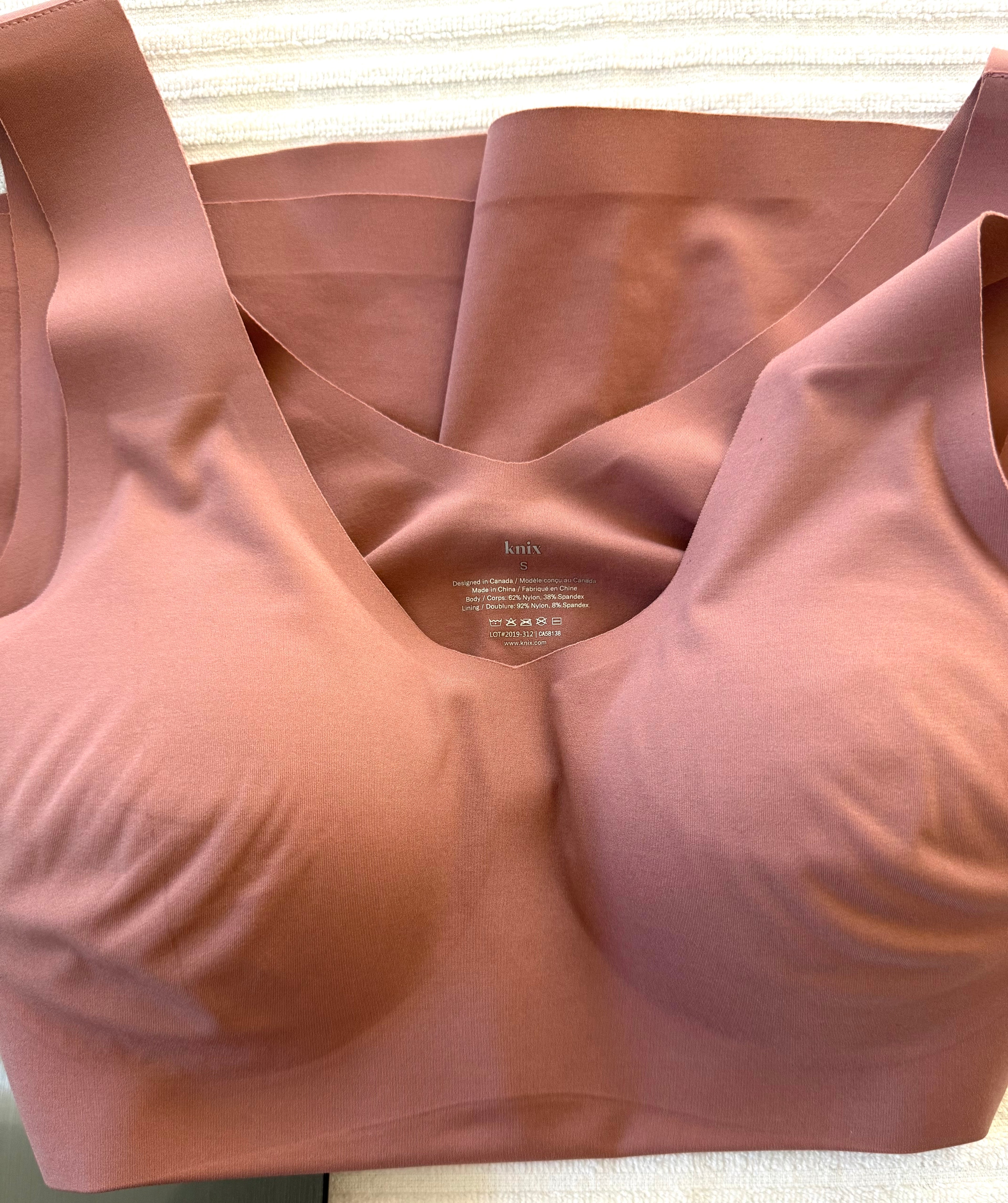 close up of cups on Knix Cami Shaper with Built-In Bra | Size S at Blue Sparrow Shop