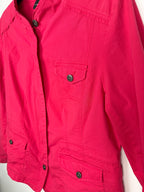 close up of front detail on Tribal brand 98% Cotton Utility Jacket | Size 12 at Blue Sparrow Shop