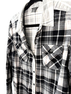 close up of front of 100% Cotton Eddie Bauer Plaid Shirt | Size M