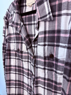 close up of front of 100%  Cotton Tilley Plaid Shirt | Size 2X