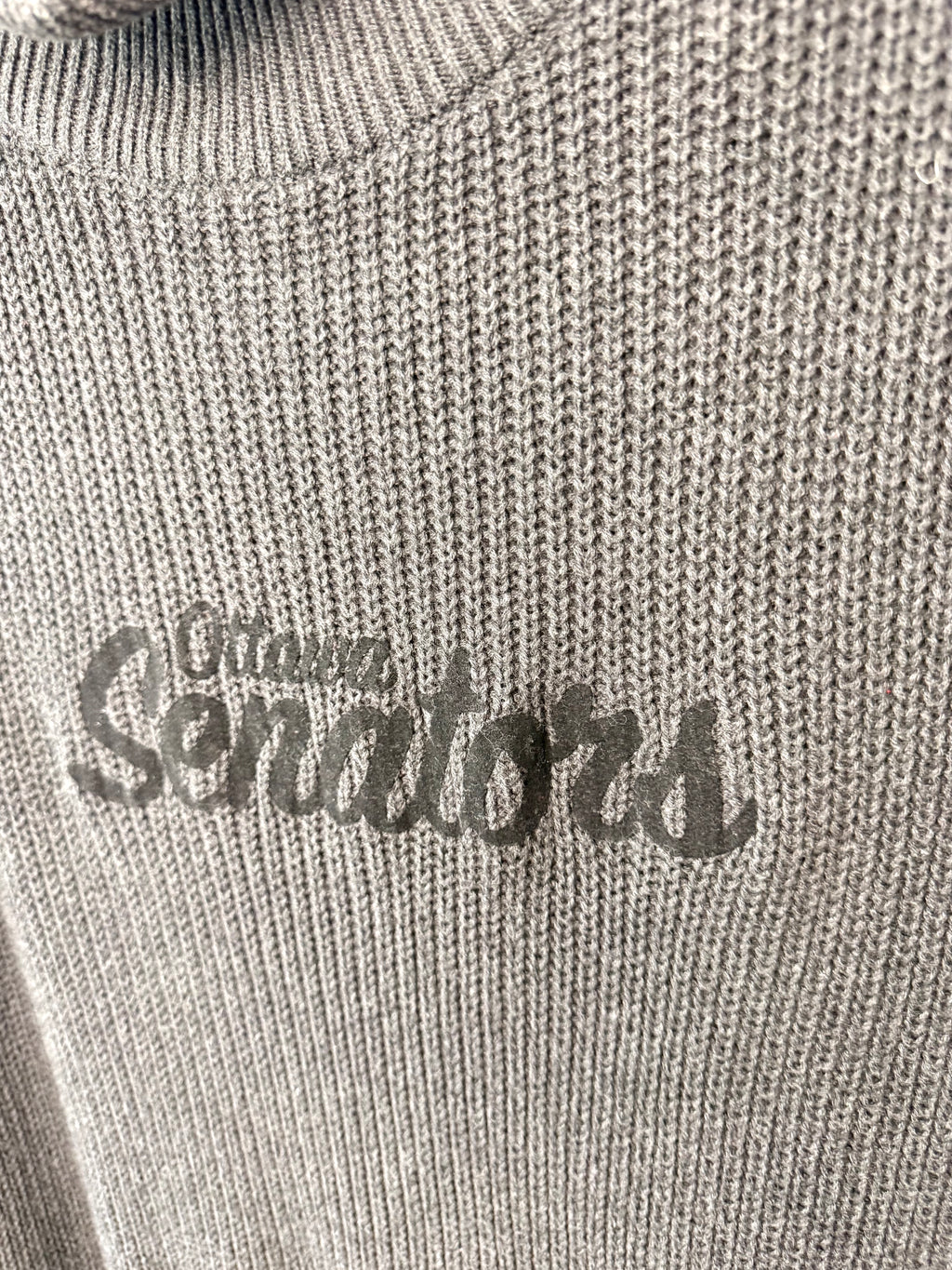 close up of front of NWT 100% Cotton Ottawa Senators Tunic Sweater | Size S
