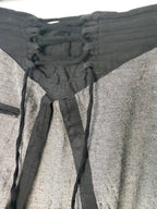 close up of tie waist on Pandora Beyond Fair Trade Wide Leg Wrap Pants 