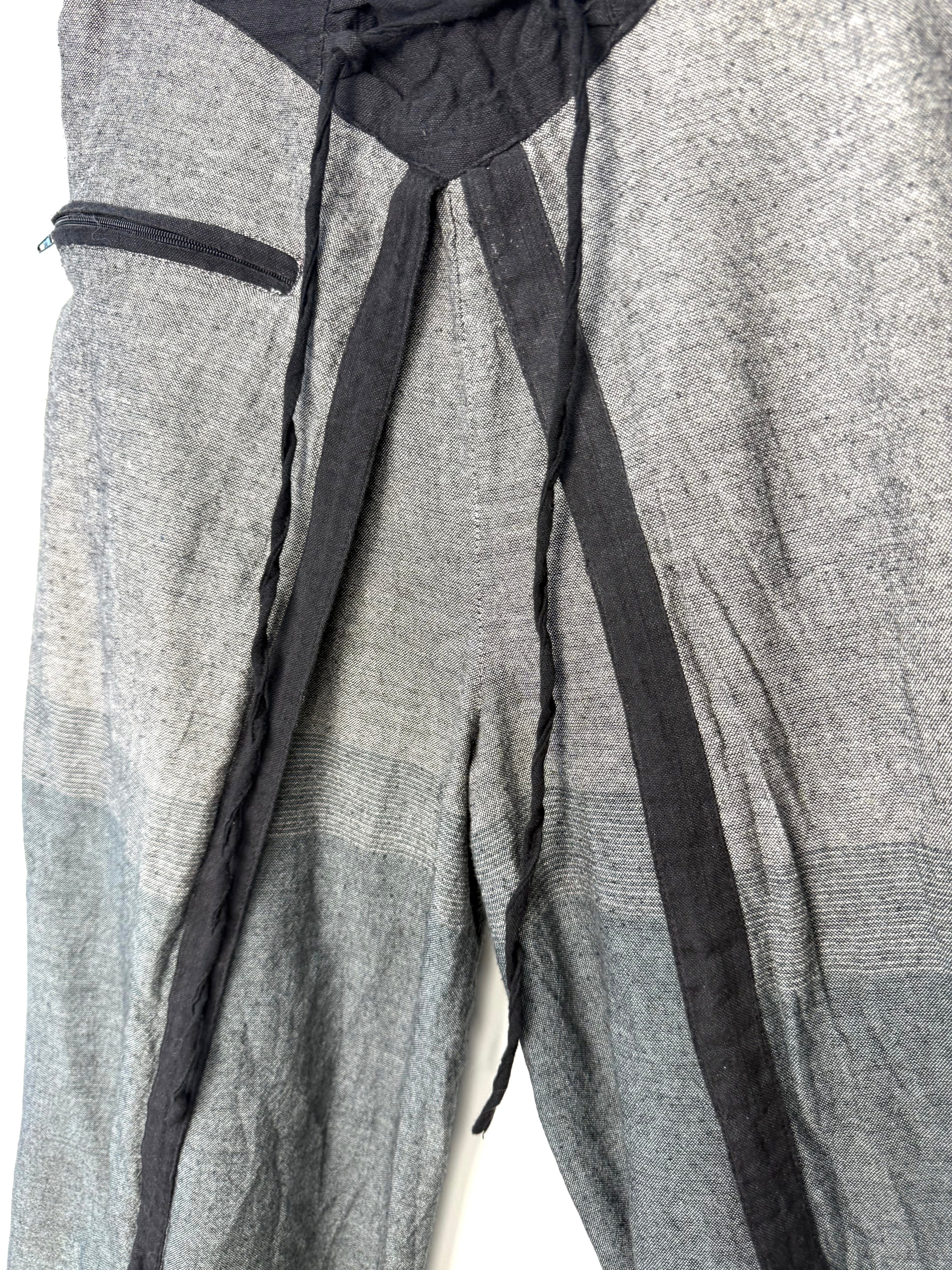 close up of waistline on Pandora Beyond Fair Trade Wide Leg Wrap Pants 