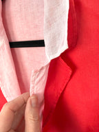 collar detail 100% linen reversible lightweight jacket 
