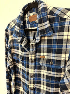 collar detail on Orvis 100% Cotton Plaid Shacket | Mens M