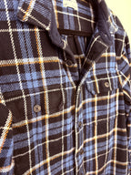 collar detail on 100% Cotton Plaid Jacket by Frank& Oak | Size S Mens