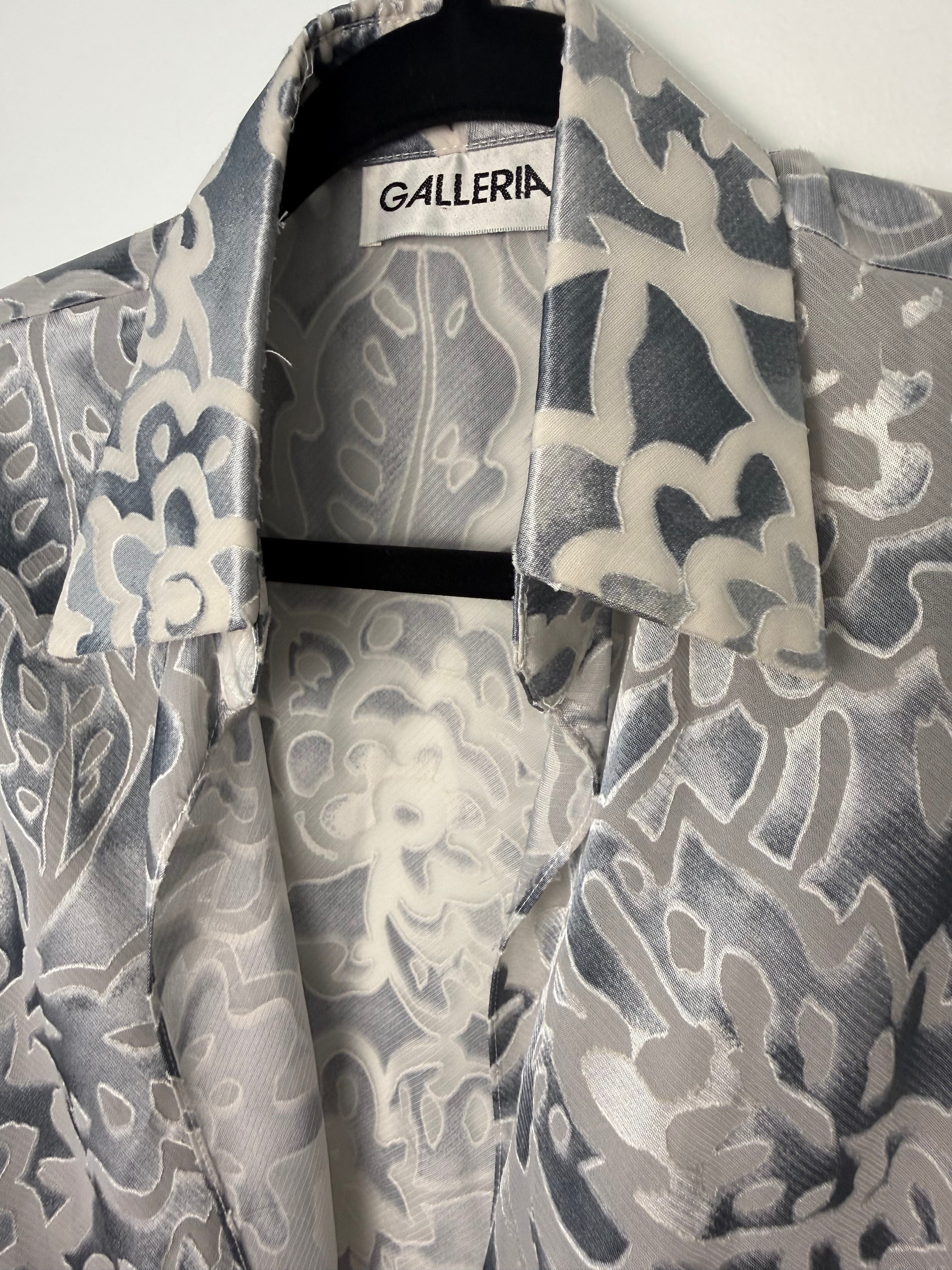 collar detail on Cropped Chiffon Bolero Jacket 