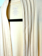 L.L. Bean Supima 100% Cotton Cardigan close up of collar/lapel detail 