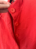 collar of button front  Desigual Y2K red jacket 
