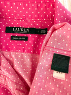 collar on no iron 100% Cotton Ralph Lauren Classic Button Front Shirt | Size L