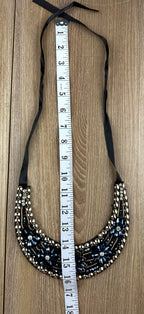 crystal floral statement collar necklace with rhinestone embellishments with measurements 