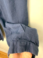 cuff detail on 100% Linen Pull-On Pants | Relaxed | Size S at Blue Sparrow Shop
