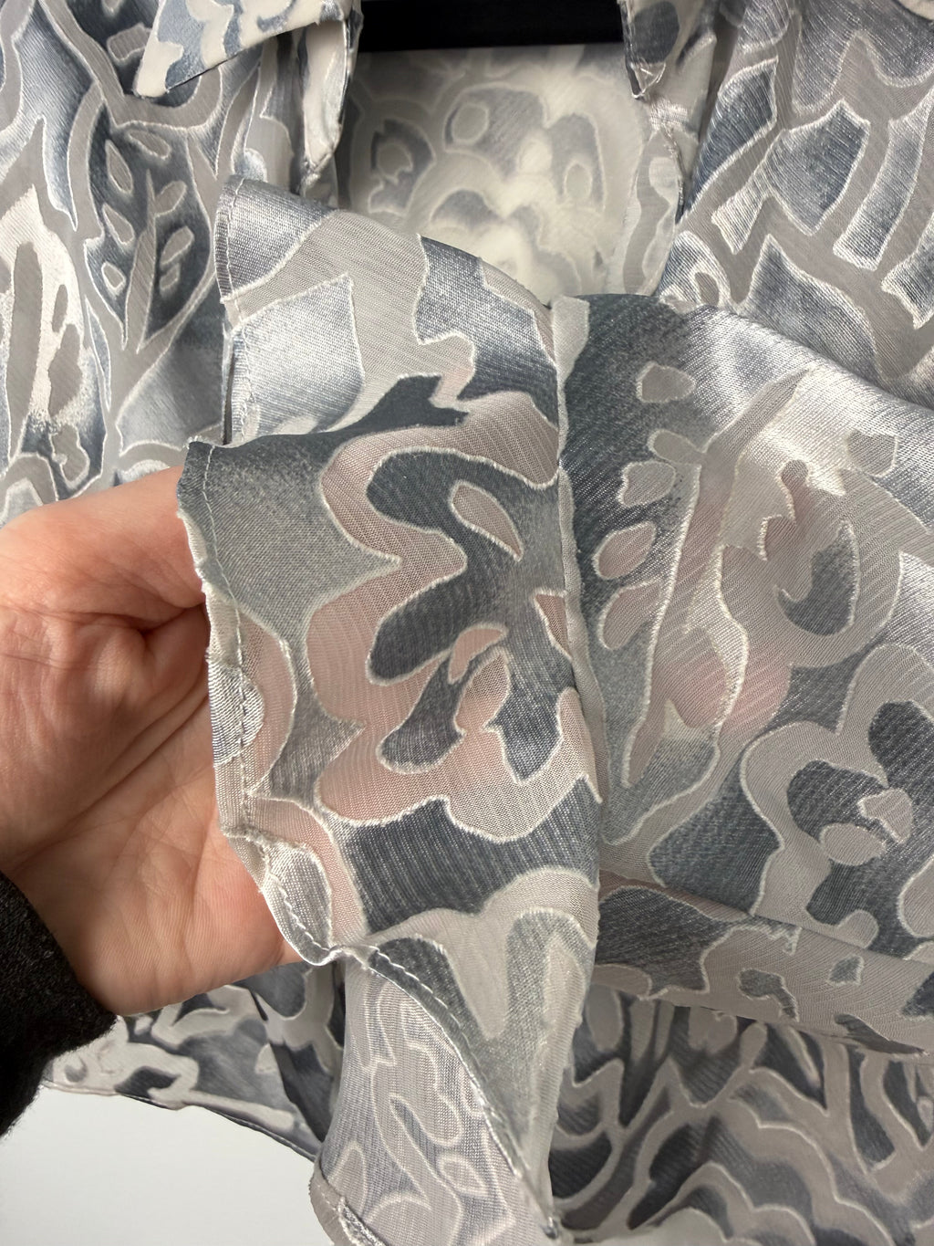 cuff detail on Cropped Chiffon Bolero Jacket 