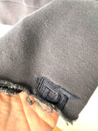 cuff detail on Cropped athleisure sweatshirt with motivational saying 