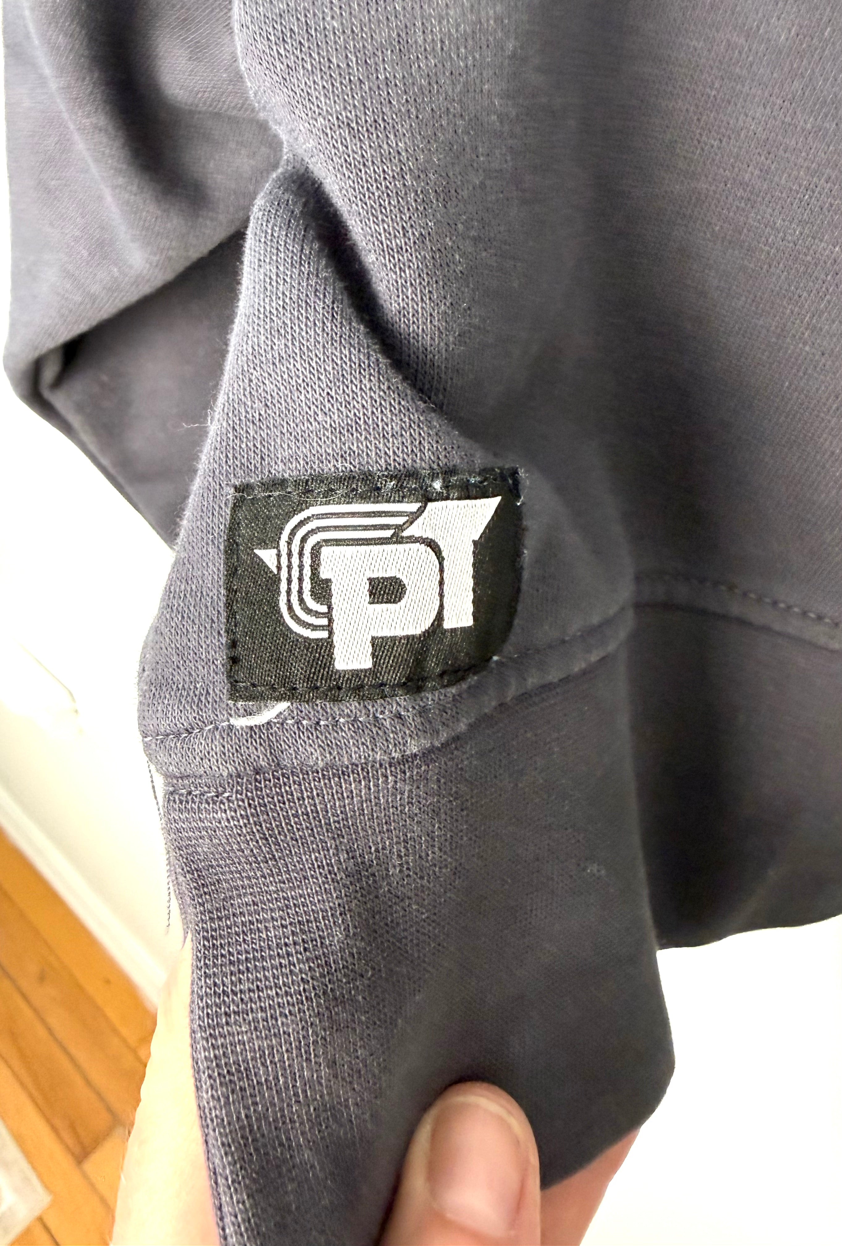 cuff detail on Cropped athleisure sweatshirt with motivational saying 2