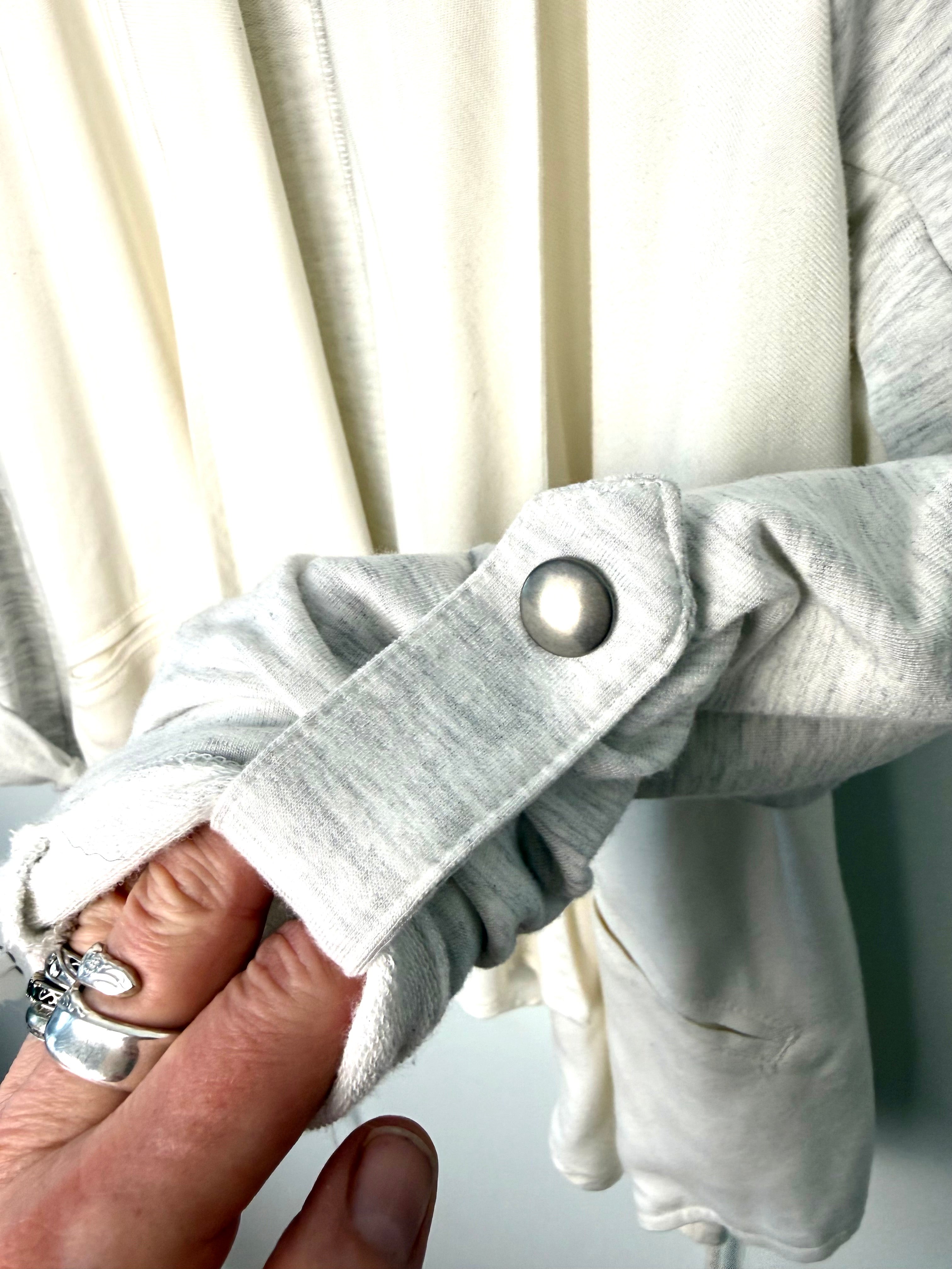 cuff detail on Dolce Vita open front jacket 
