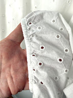 cuff detail on Mexx White 100% Cotton Eyelet Off-Shoulder Top