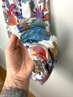 cuff on Made in Italy Tropical Boho Harem Pants | One Size  at Blue Sparrow Shop