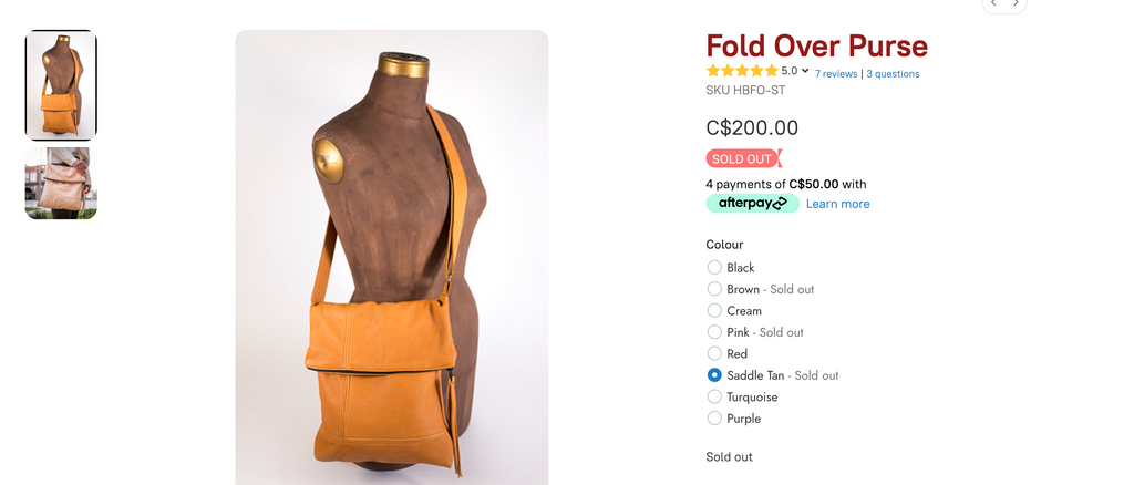 current price of bag online - was $280 at airport!