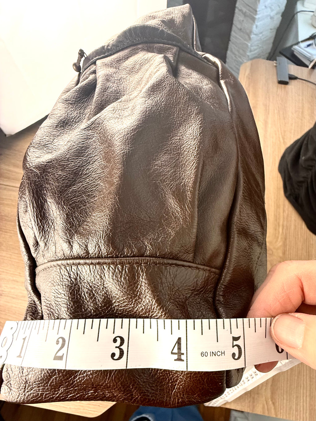 depth of Karen Gunn Handmade Leather Crossbody Bag-The Ella and Louella