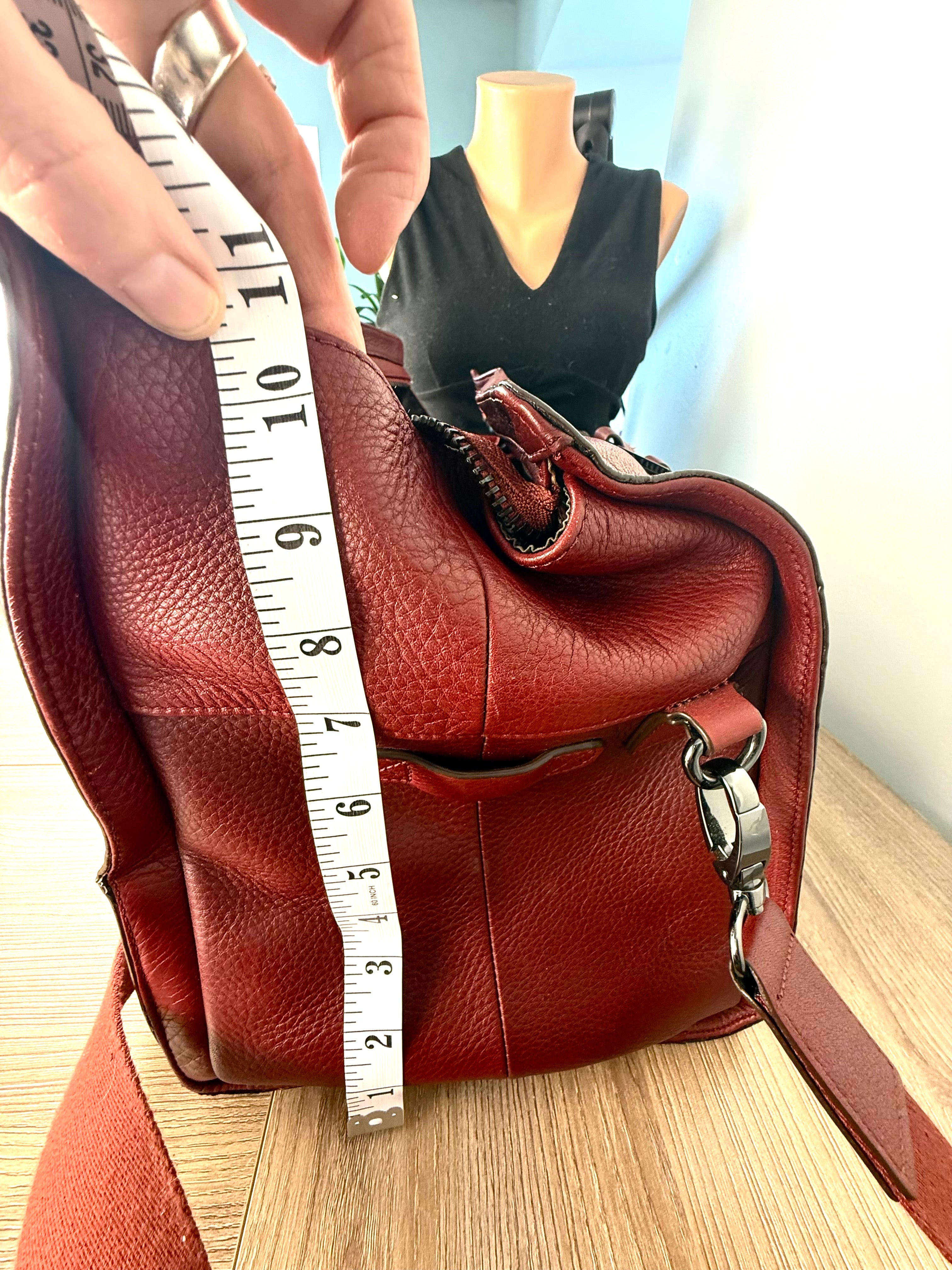 depth of Ted Baker London Leather Weekend Travel Duffle Bag