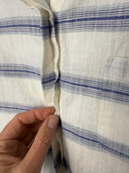 double set of buttons on 100% Cotton Marks & Spencer Striped Top | Size M 