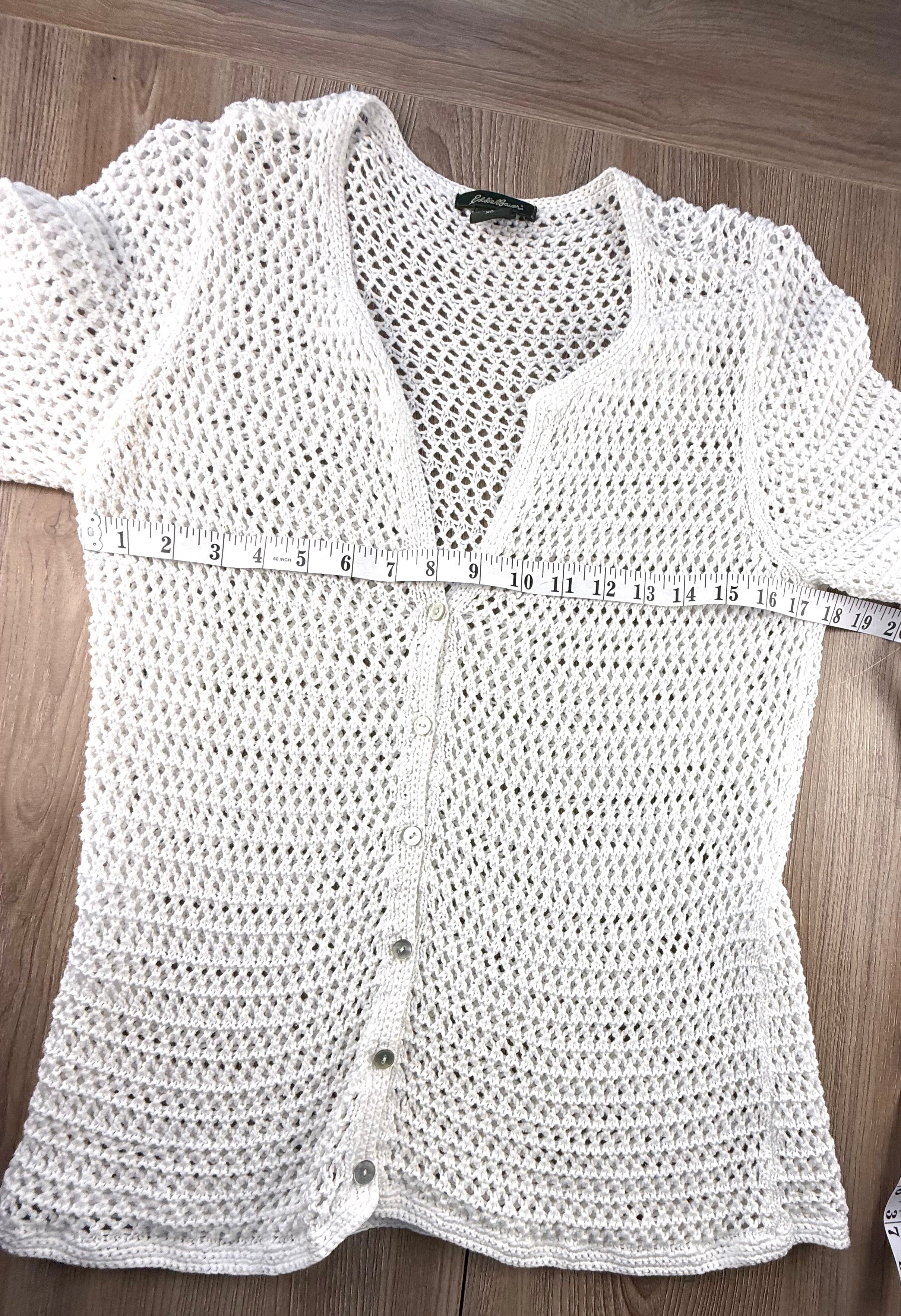 eddie bauer cotton knit sweater measuring 36" bust 