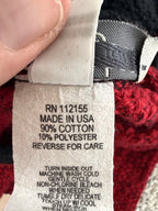 fabric label inside Margaret Winters Reversible Cotton Colour Block Poncho Top | One Size