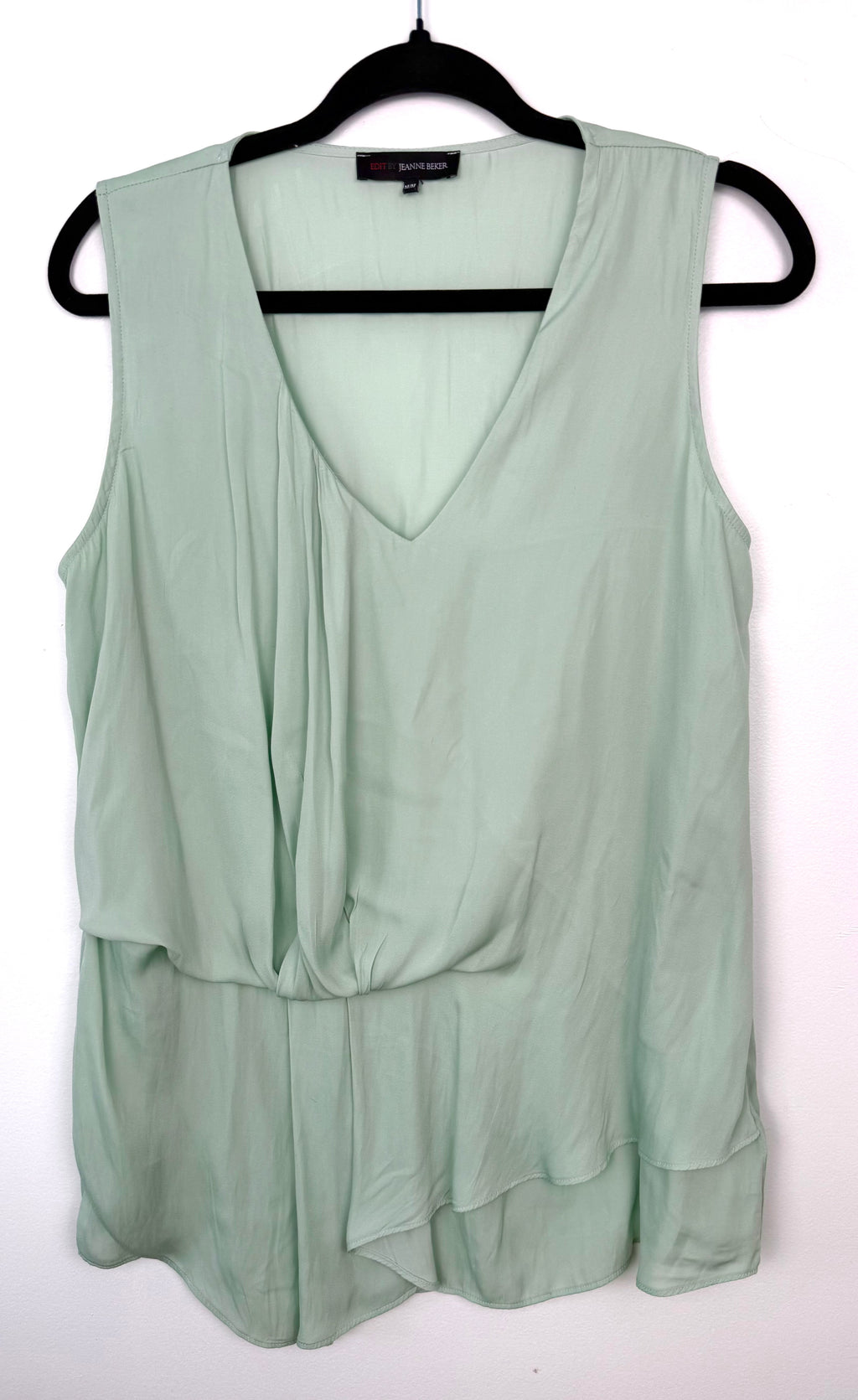 flattering drapey sleeveless top Edit by Jeanne Beker | Size M at Blue Sparrow Shop Canadian Resale Reimagined on hanger
