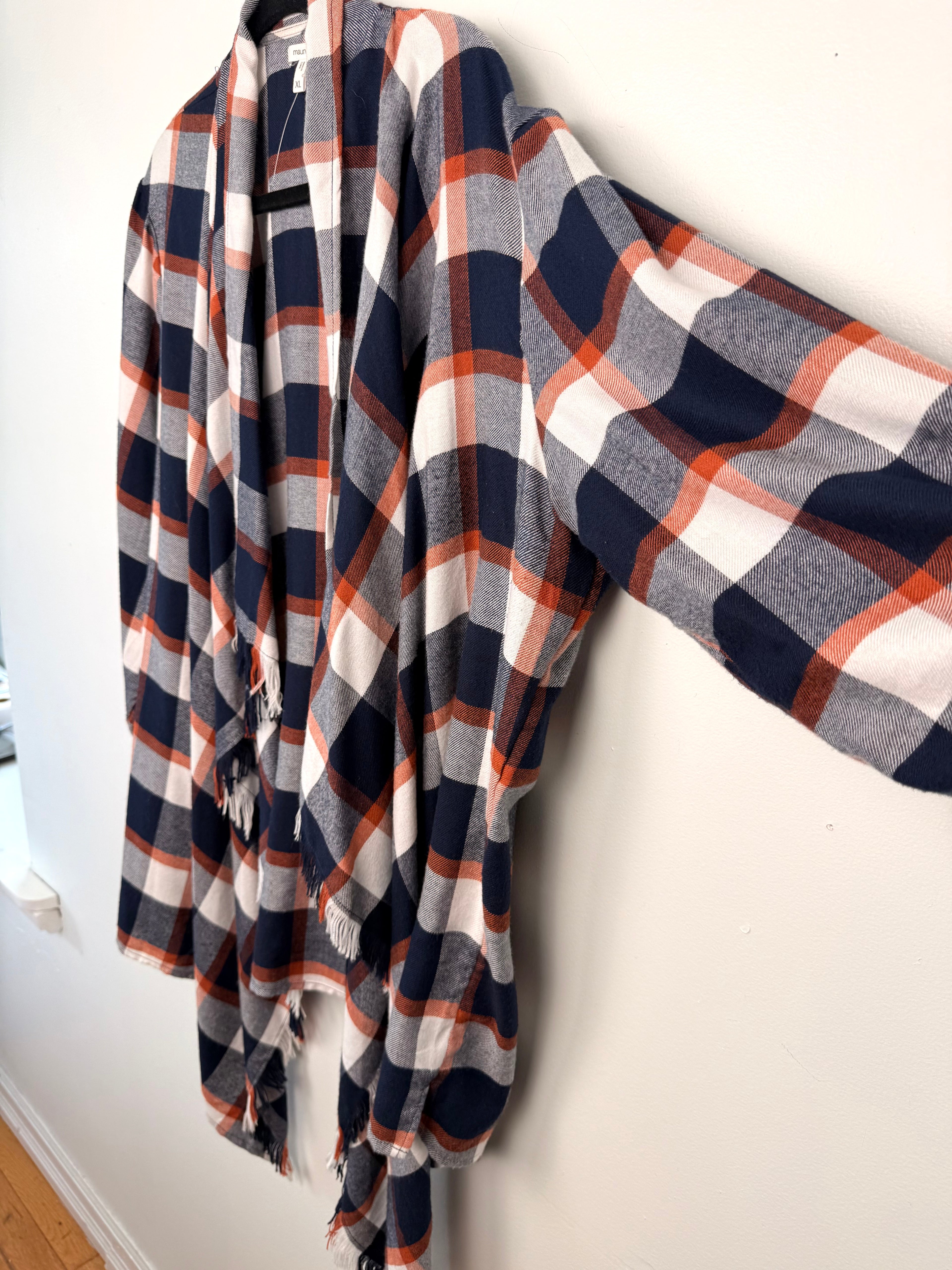 flow of NWOT Plaid Jacket with Fringe Detail | Size XL