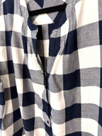 front lapel on 100% Cotton J Crew Buffalo Plaid Top | Size L