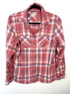 front of 100% Cotton LL Bean Plaid Shirt | Size S on hanger