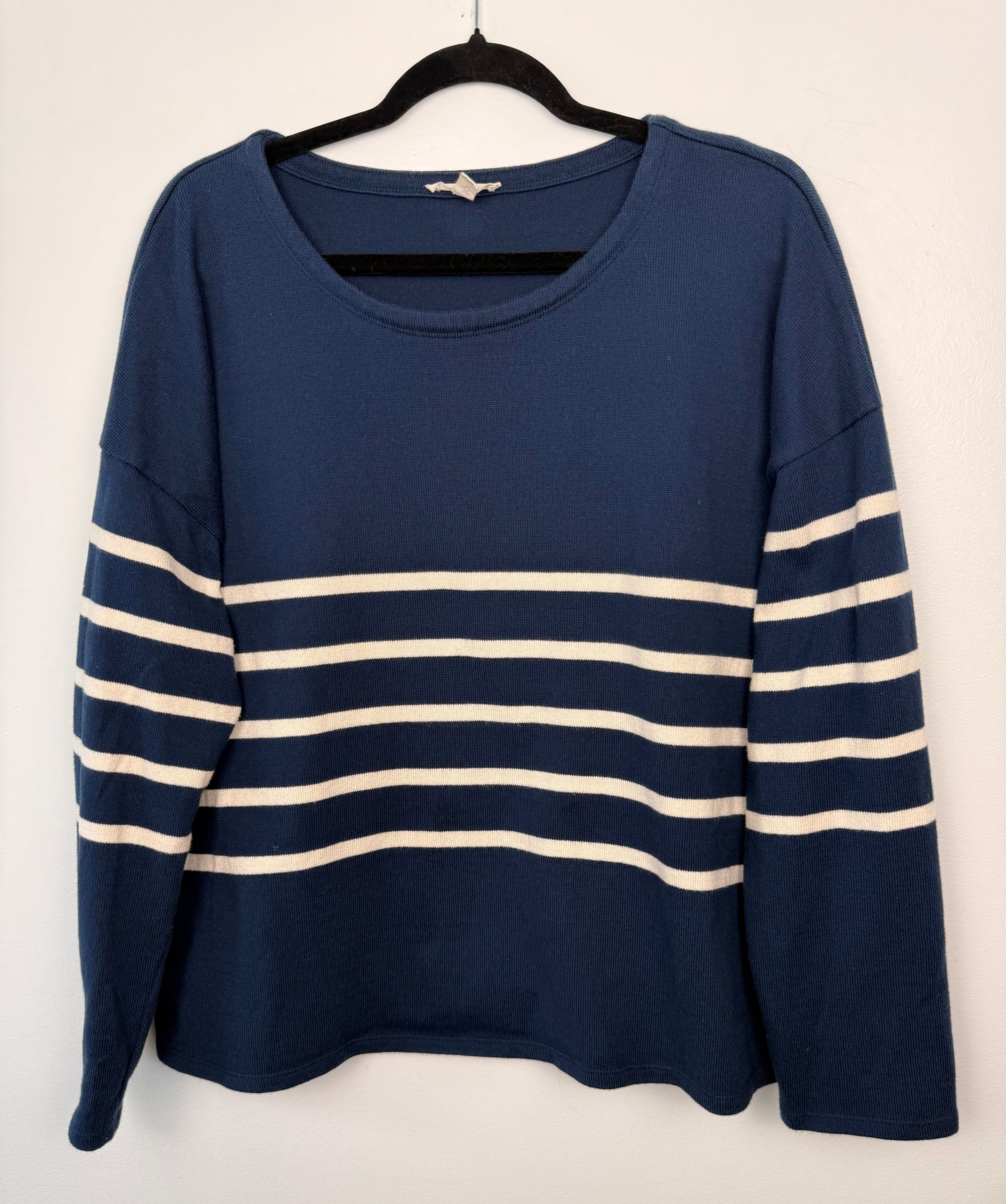 front of 100% Organic Cotton Eileen Fisher Sweater | Size L on hanger