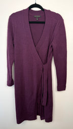front of Banana Republic Knit Wrap Dress | Size L on hanger