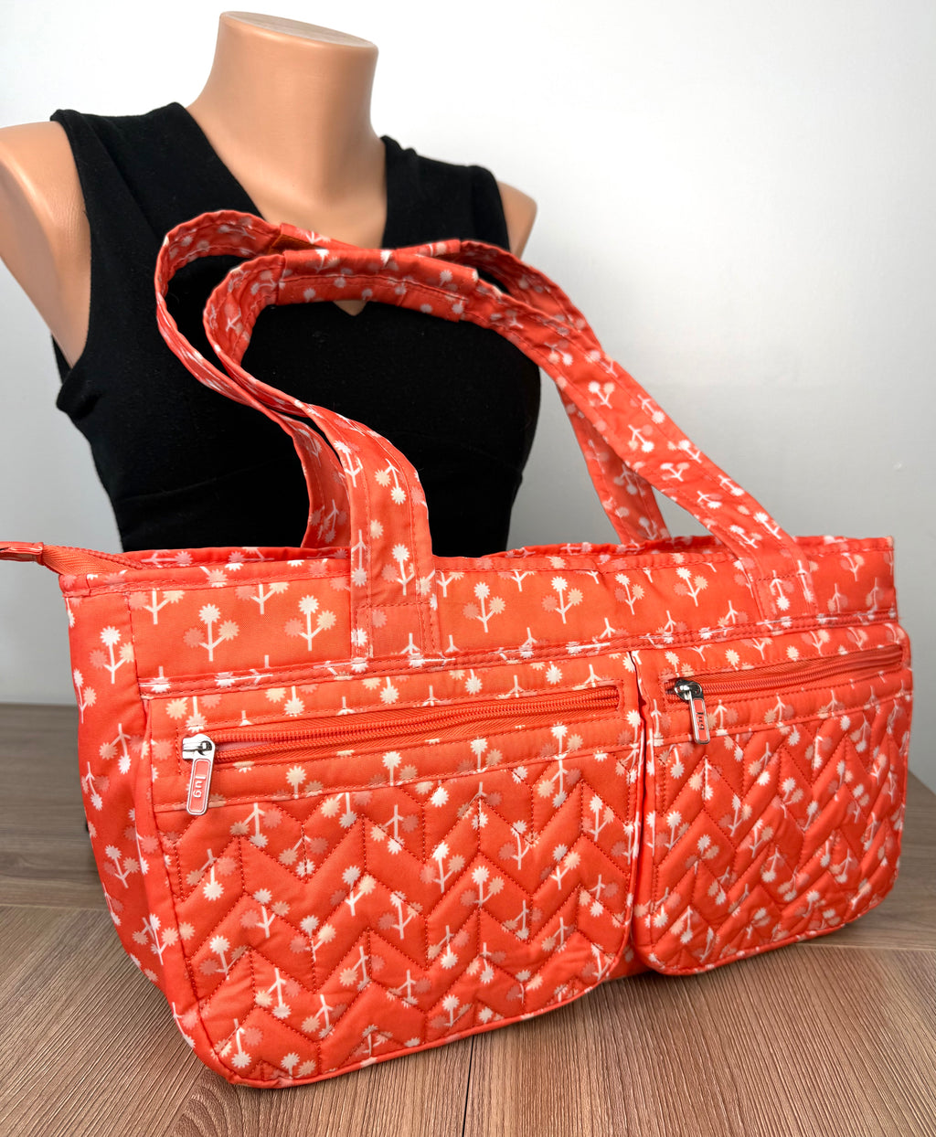front of LUG Multi-Pocket Travel Tote | Carry-All | Lug Travel bag at Blue Sparrow Shop resale Canada 