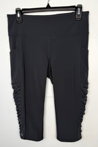 front of Lululemon Capris with ruched side detail | Size 8  at Blue Sparrow Shop 