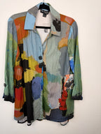 front of NWT Claire Desjardin 'In The City' Shirt | Size M on hanger
