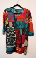 front of Papillion Tunic Sweater Dress | Size M on hanger