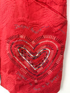 front pocket detail Desigual heart blazer women Y2K embroidered jacket size 40

