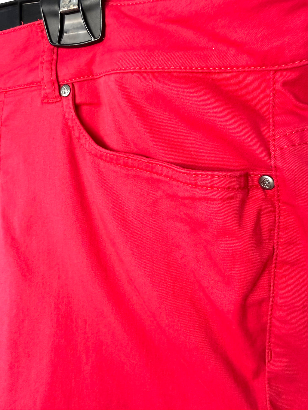 front pocket detail on hot pink true fit Jockey jeans size 12
