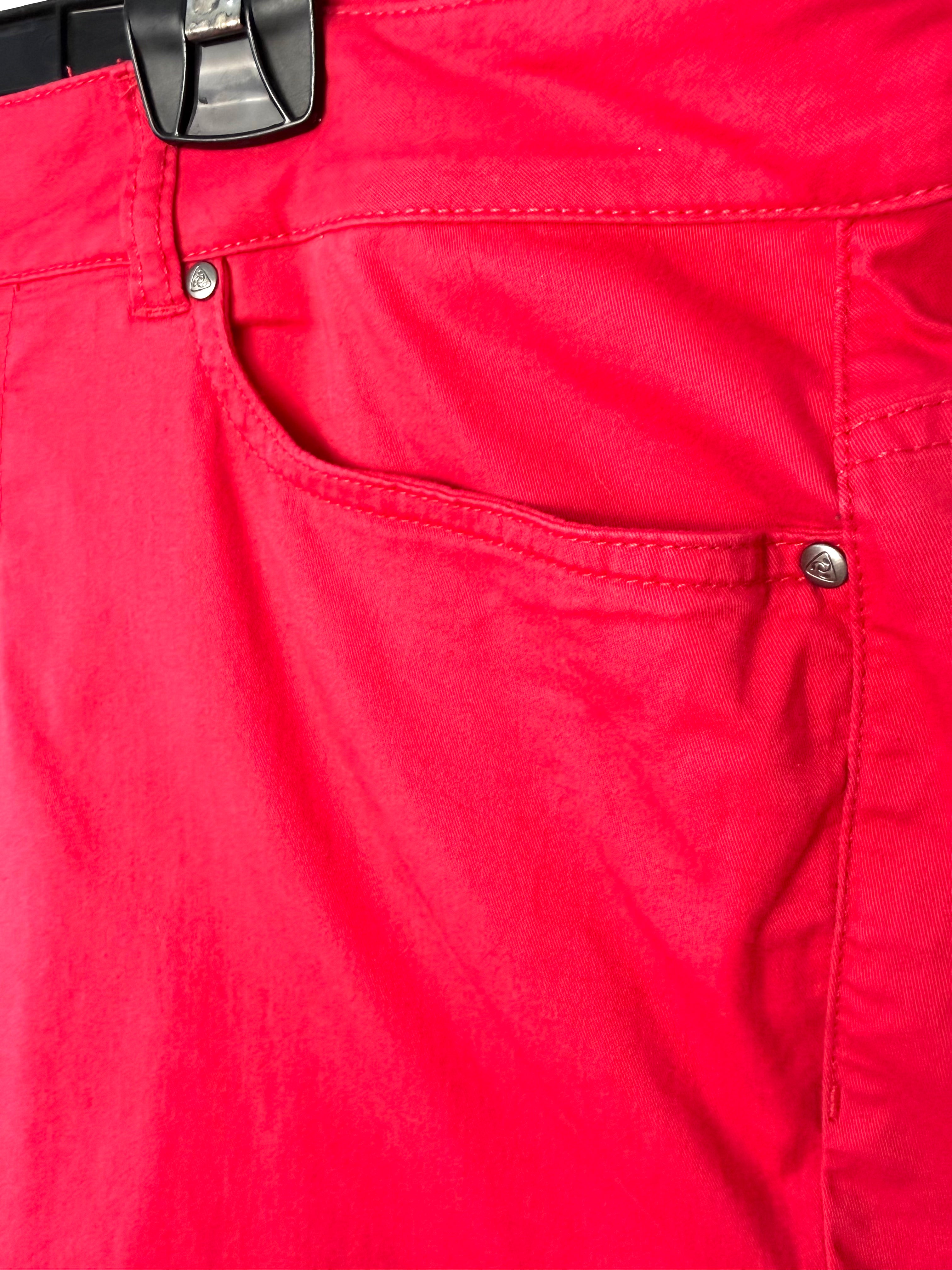 front pocket detail on hot pink true fit Jockey jeans size 12