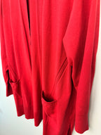 front pockets on Terra & Sky Relaxed Fit Recycled Cardigan | Size 1X