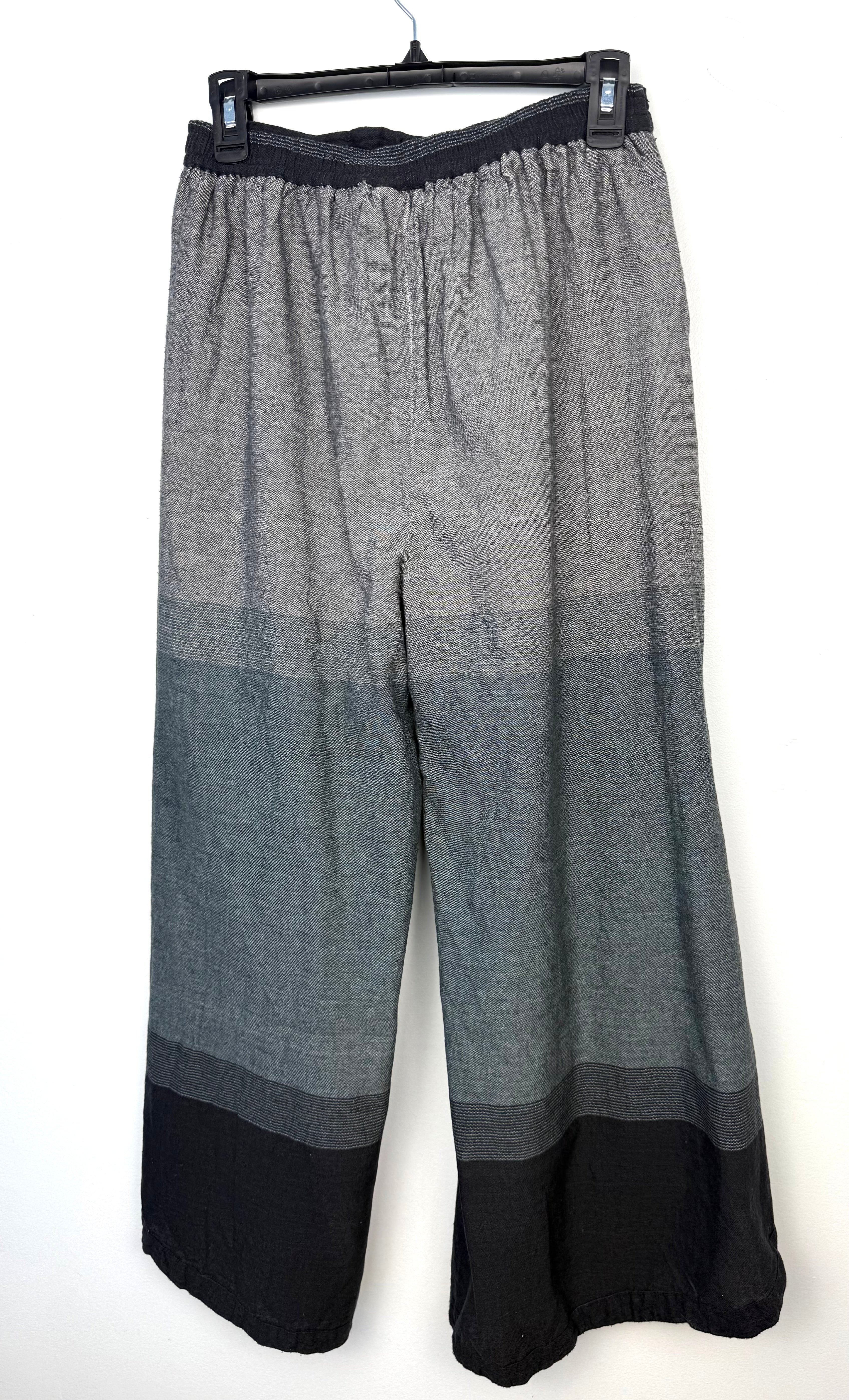 full back view of Pandora beyond fair trade organic wide leg pants one size 